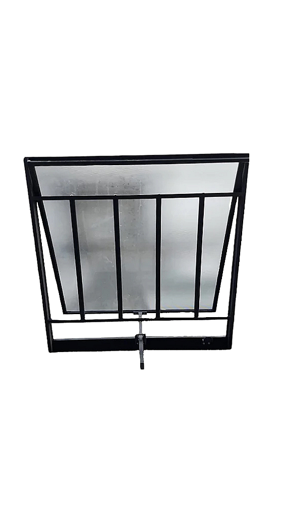 DUPLICADO - JANELA MAXIM-AR 1 SEÇÃO ALUMÍNIO PRETO C/ GRADE - LINHA RESISTENCE