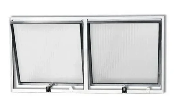 DUPLICADO - JANELA MAXIM-AR 2 SEÇÕES VIDRO MINI BOREAL ALUMÍNIO BRANCO - LINHA RESISTENCE