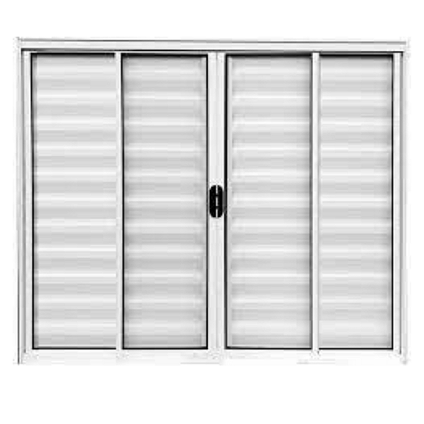 DUPLICADO - JANELA VENEZIANA 6 FOLHAS SEM GRADE ALUMÍNIO BRANCO - LINHA RESISTENCE