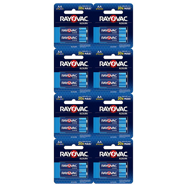 Multiblister Rayovac AA2 16 PILHAS