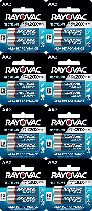 Multiblister Rayovac AA2 16 PILHAS