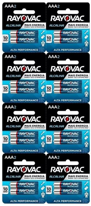 Multiblister Rayovac Pilha Alcalina AAA2 - 16 PILHAS