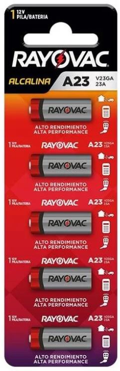 Pilha Eletrônica Rayovac V23GA Multiblister com 5 pilhas