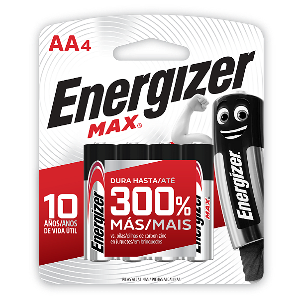 Pilha Alcalina Energizer Max Aa4 Pequena 4 Pilhas