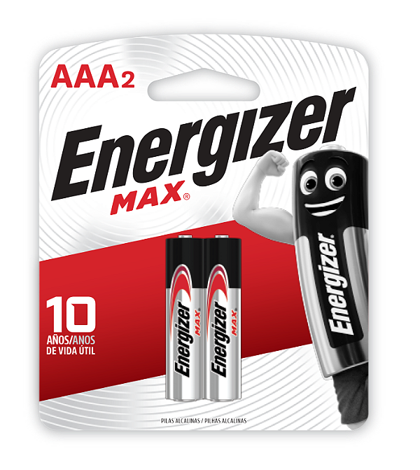 Pilha Alcalina Energizer Max Aaa2 Palito 2 Pilhas