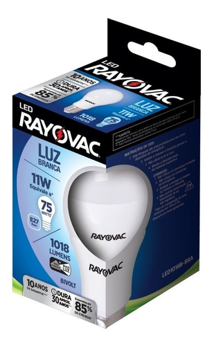 Lâmpada Led Rayovac Bulbo 4,9 w - Equiv 40w - Branca