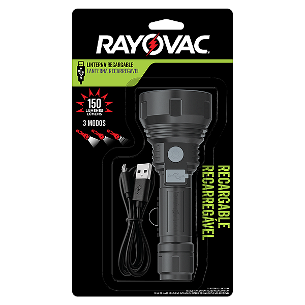 Lanterna Rayovac Super LED Big - Recarregável
