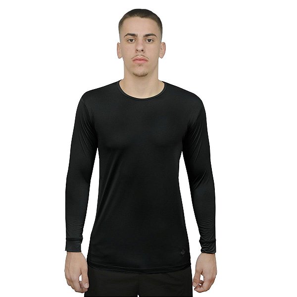 Camisa Térmica Segunda Pele Proteção UV50 - Preta