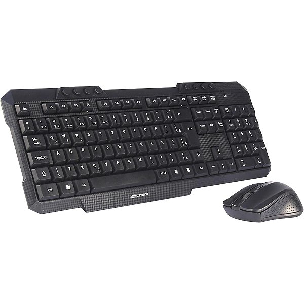 TECLADO/MOUSE S/FIO C3TECH K-W10BK