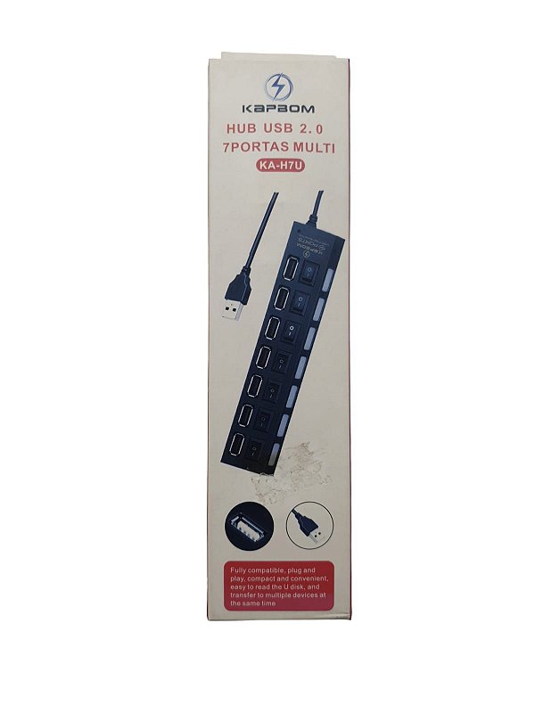 HUB USB 2.0 7 PORTAS MULTI