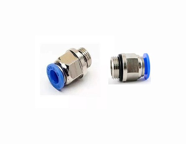 Par De Conexões Pneumáticas Engate Rápido Rosca 1/4 Bsp
