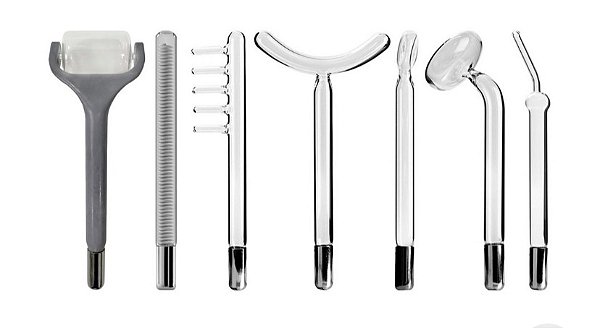 Kit Jogo Eletrodos Vidro Alta Frequência Estética 7 Unidades