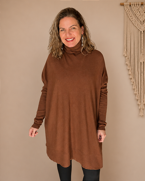 Blusa Modal Gola Alta