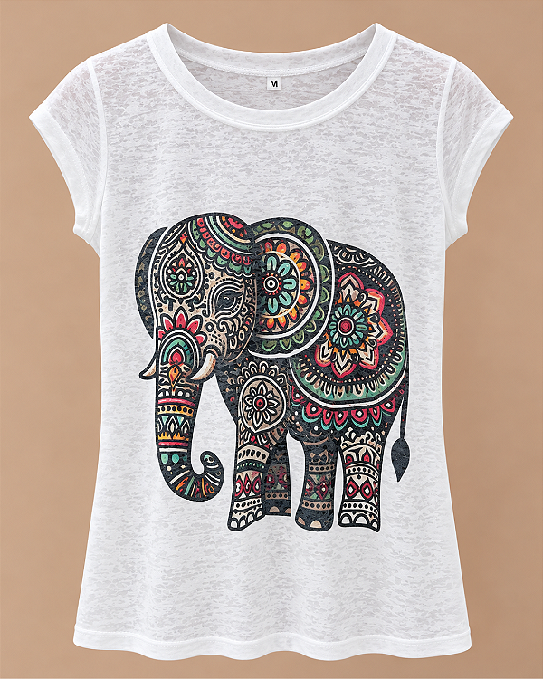 T-Shirt Feminina Estampada – Tamanho M