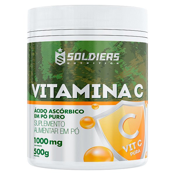 Vitamina C em Pó - Ácido Ascórbico 500g - 100% Puro Importado
