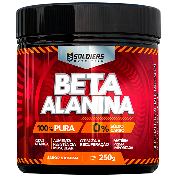 Beta Alanina 250g - 100% Puro Importado - Soldiers Nutrition