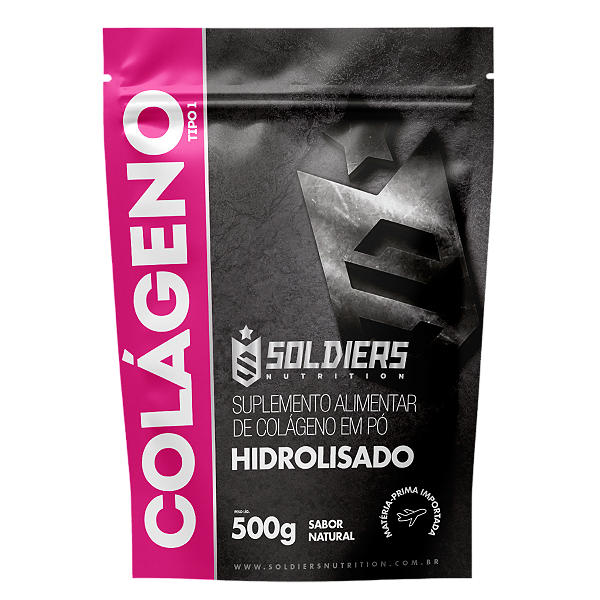 Colágeno Hidrolisado 500g - 100% Pura Importado - Soldiers Nutrition