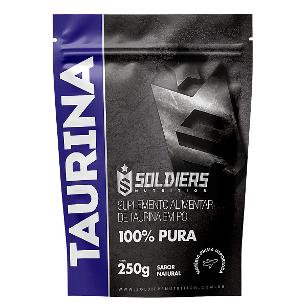 Taurina 250g - 100% Pura Importada - Soldiers Nutrition