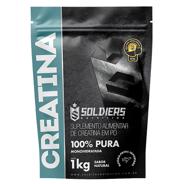 Creatina Monohidratada 1Kg 100% Pura - Importada - Soldiers Nutrition