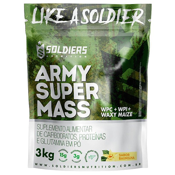 Hipercalórico Army Super Mass - 3Kg - Soldiers Nutrition