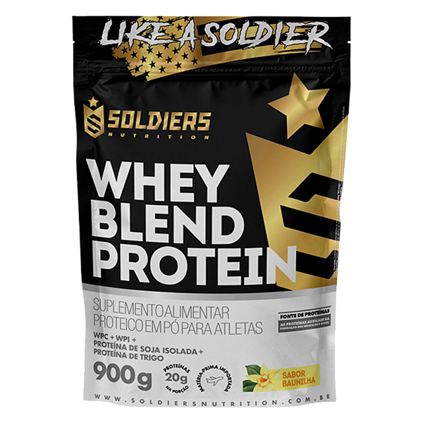 Whey Blend Protein Concentrado e Isolado - 900g - Soldiers Nutrition