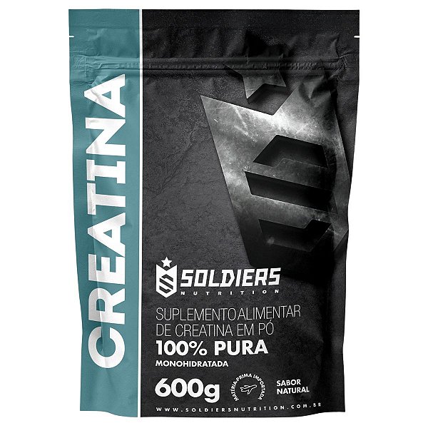 Creatina Monohidratada 600g - 100% Pura Importada - Soldiers Nutrition