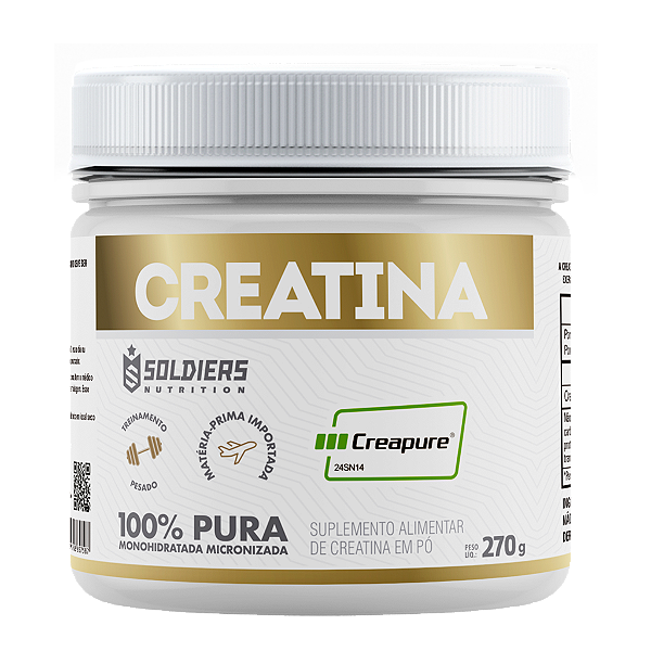 Creatina Creapure 270g - 100% Importada - Soldiers Nutrition