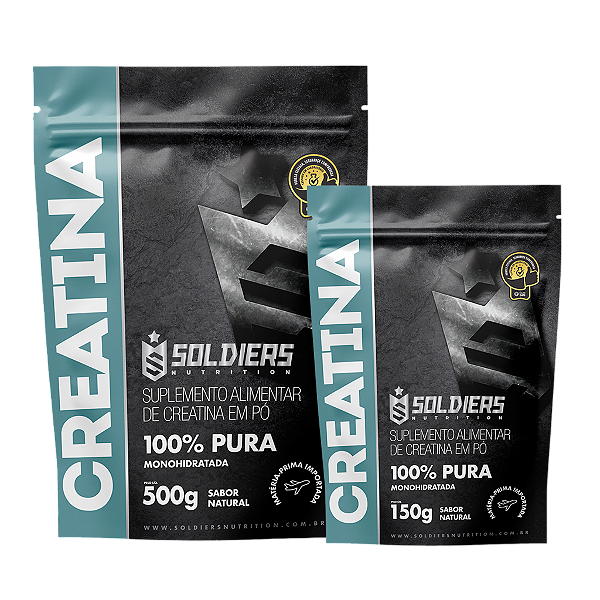 Kit: Creatina Monohidratada 1kg + Creatina Monohidratada 150g - Soldiers Nutrition