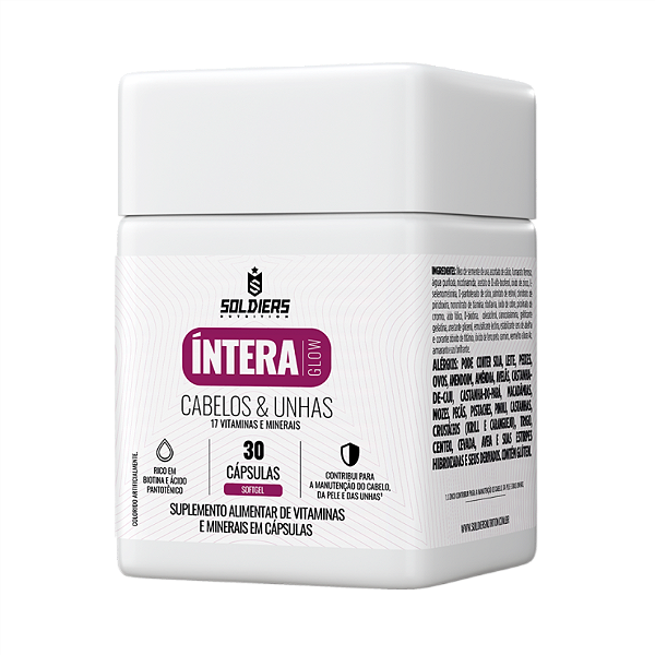 Suplemento Vitamina Cabelos & Unhas Íntera Glow para Força e Crescimento - Soldiers Nutrition