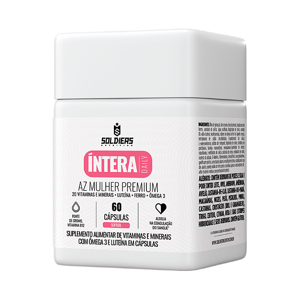Multivitamínico AZ Mulher Premium Íntera Daily Feminino Completo - Soldiers Nutrition