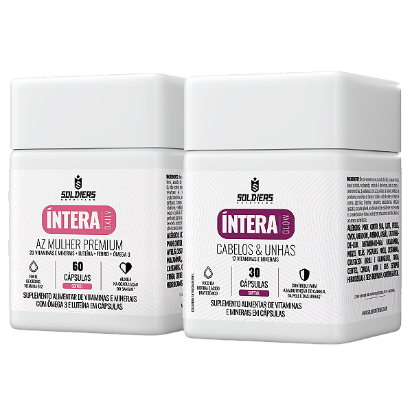 Kit: AZ Mulher Premium + Cabelos & Unhas Glow - Soldiers Nutrition