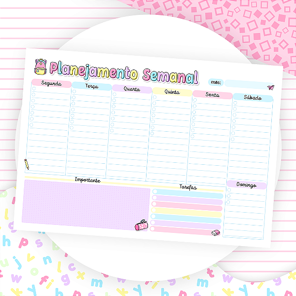 Planner Semanal de Mesa