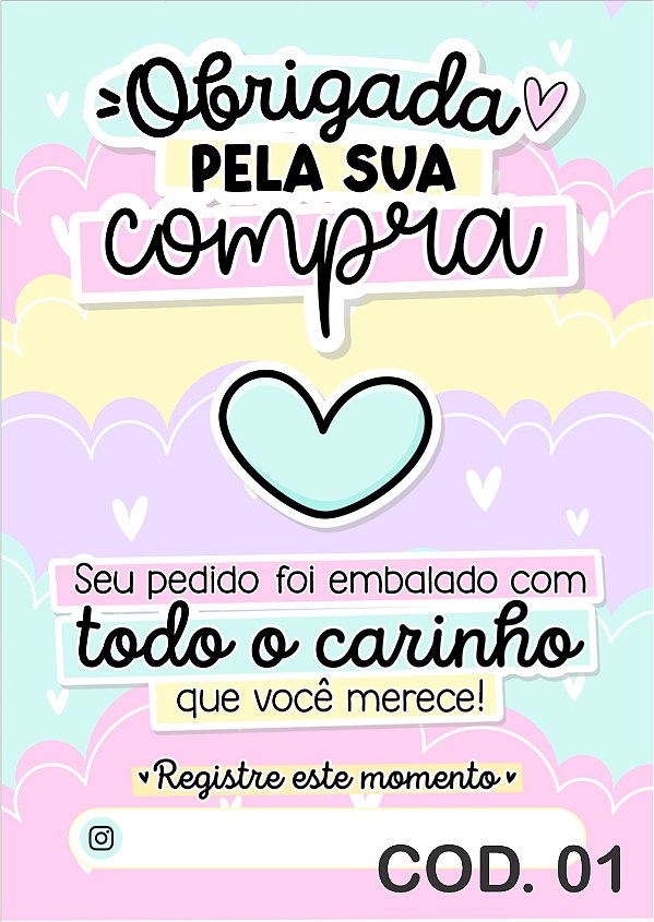 Folheto de Agradecimento