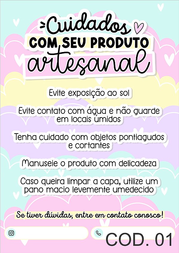CARD CUIDADOS PARA AGENDA