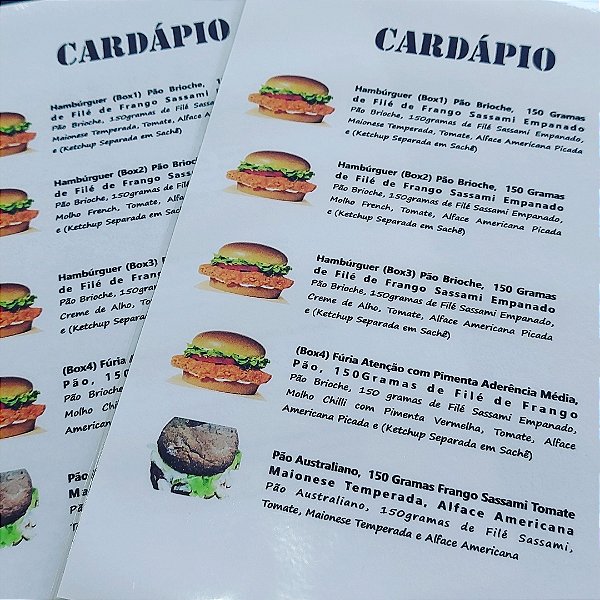 Cardápio Simples