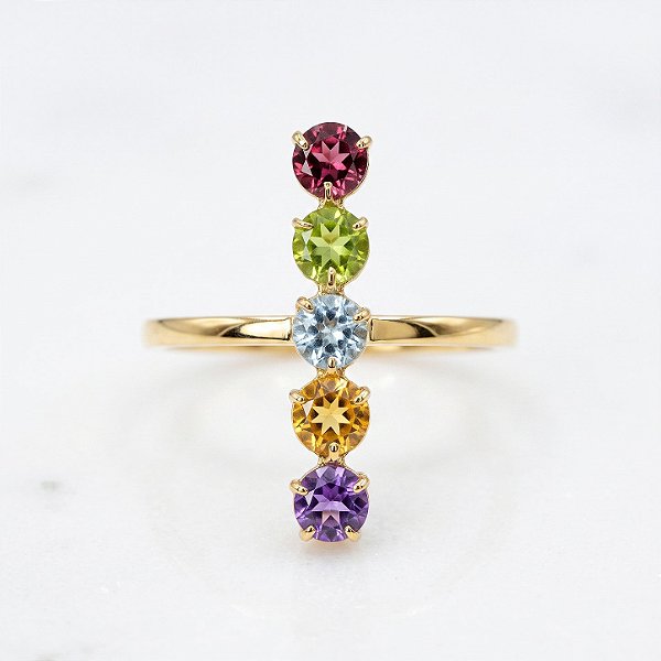 Anel Trilho Natural em Ouro 18k