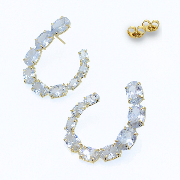 Brinco Ouro 18k Caracol Radiante
