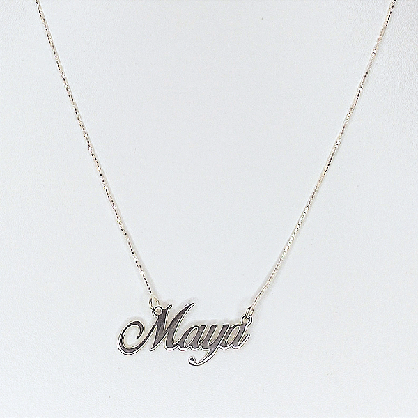 Colar Prata Nome Manuscrito - Personalizado