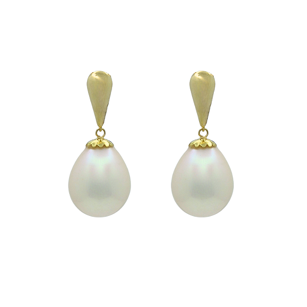 Brinco Ouro 18k Pérola Natural Biwa Gota