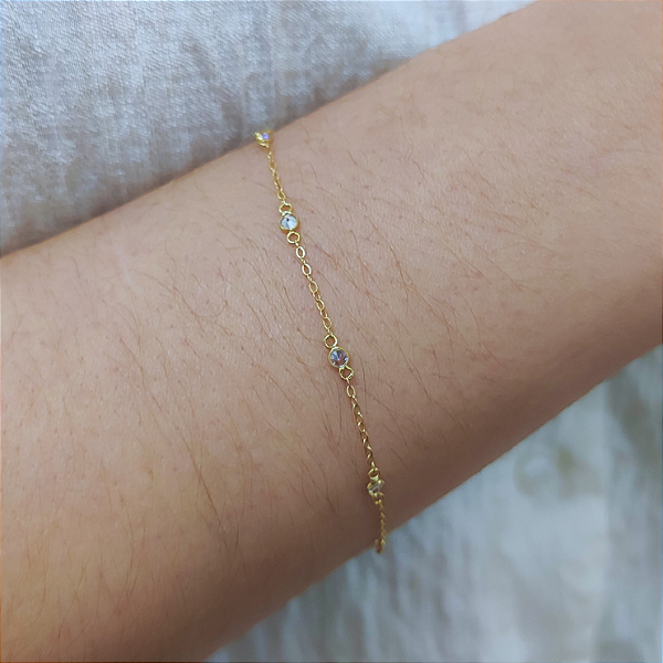 Pulseira Ouro 18k Brilhinhos