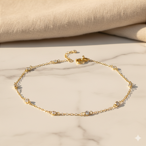 Pulseira Ouro 18k Brilhinhos