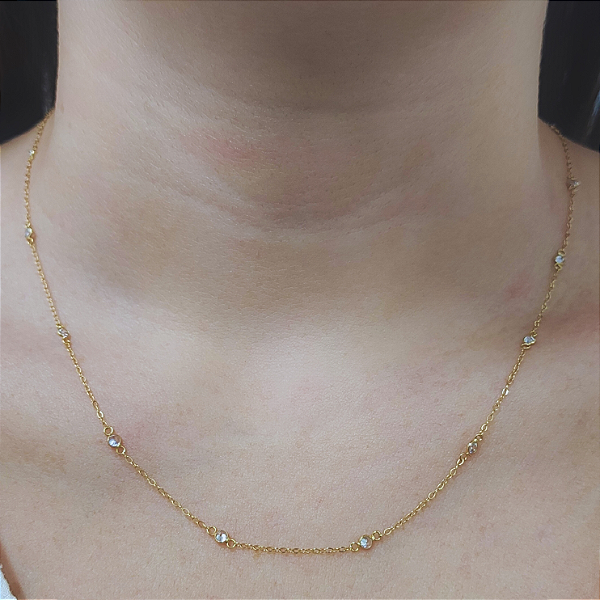 Colar Ouro 18k Brilhinhos