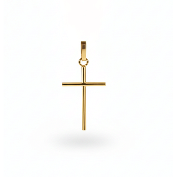 Pingente Cruz Lisa em Ouro 18k