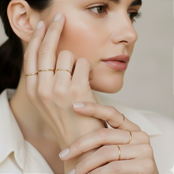Anel Slim Minimalista Ouro 18k