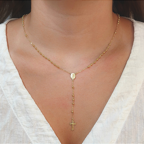 Colar Terço Completo Ouro 18k