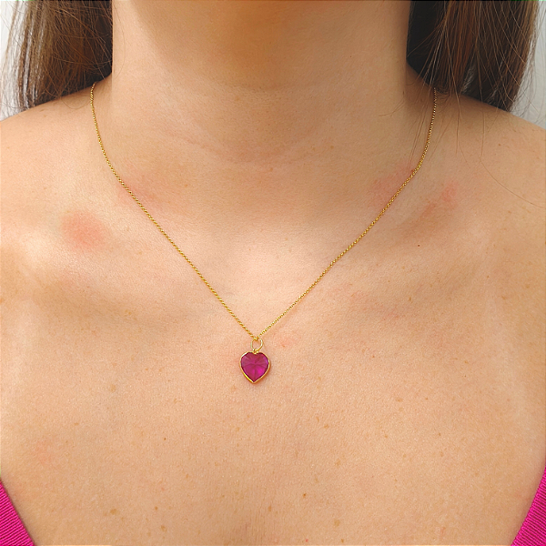 Pingente Coração Intenso Ouro 18k