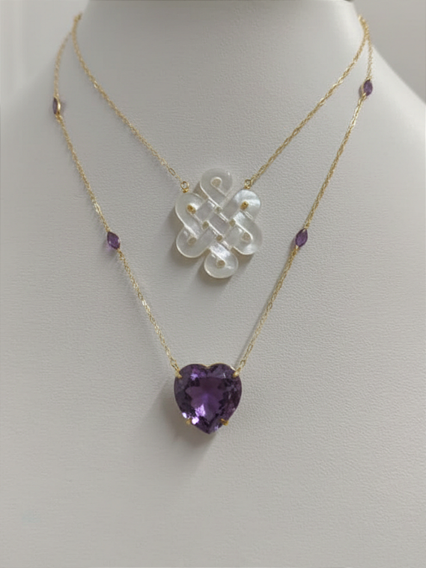 Escapulário Coração Infinito em Ouro 18k