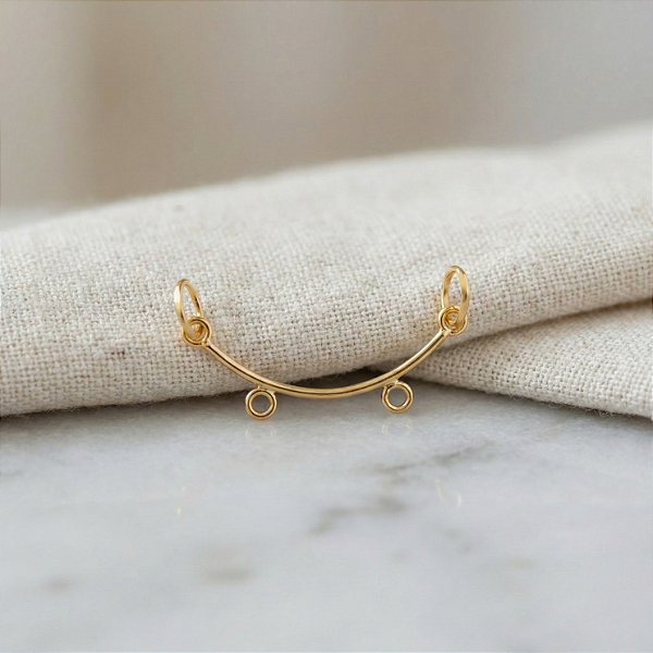 Canga Ouro 18k para Dois Pingentes