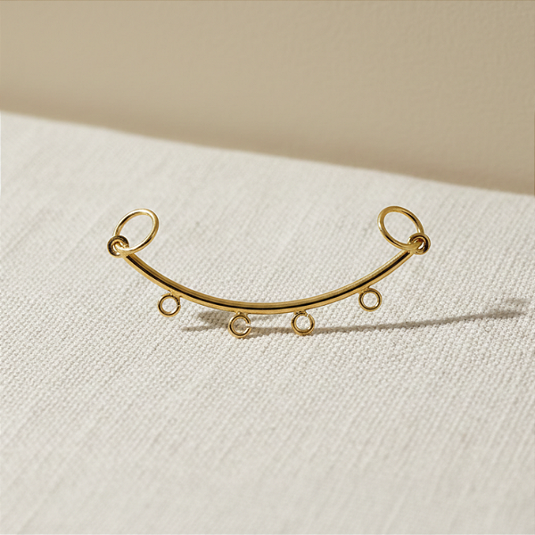 Canga Ouro 18k Espaçador para Quatro Pingentes