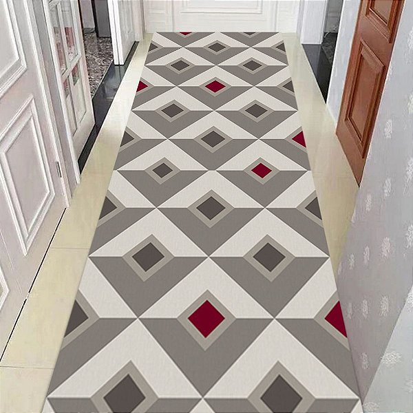 Tapete Passadeira 1,35MX50CM Zig Zag Antiderrapante Para Quarto Sala ou  Cozinha